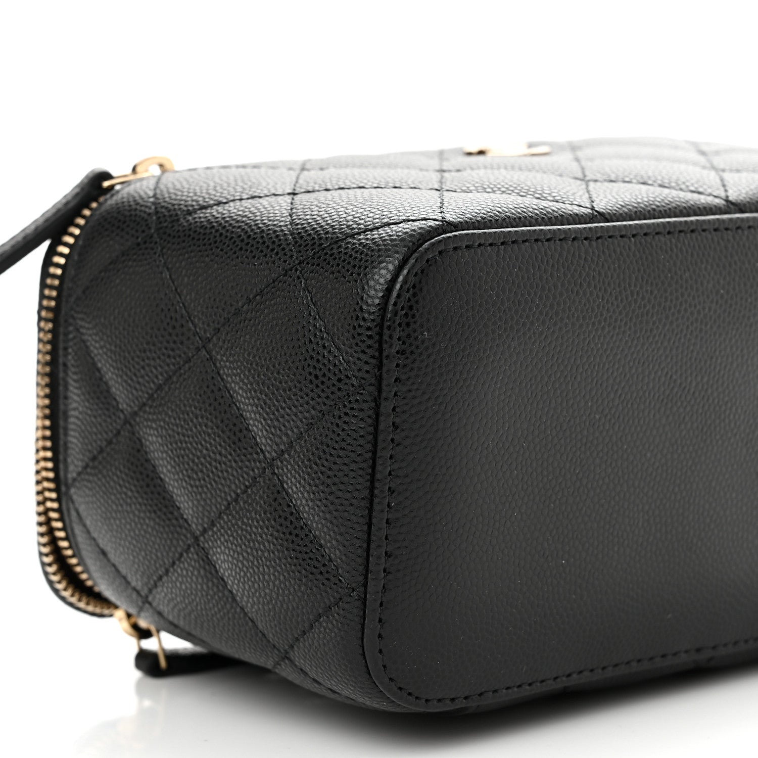 Chanel Caviar Quilted Small Vanity Case With Chain Black 9 of 10
