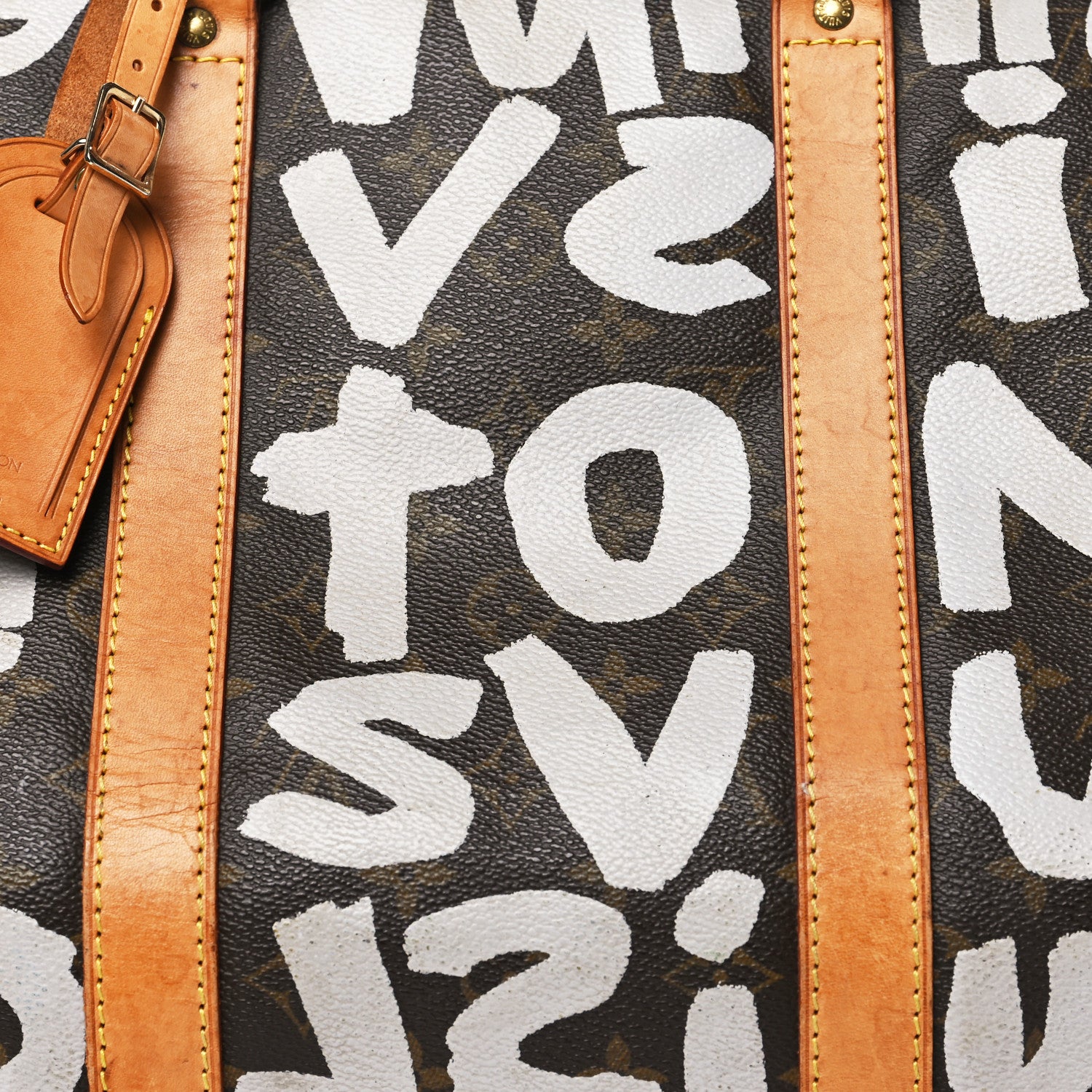 Louis Vuitton Monogram Graffiti Keepall 50 Silver 6 of 12