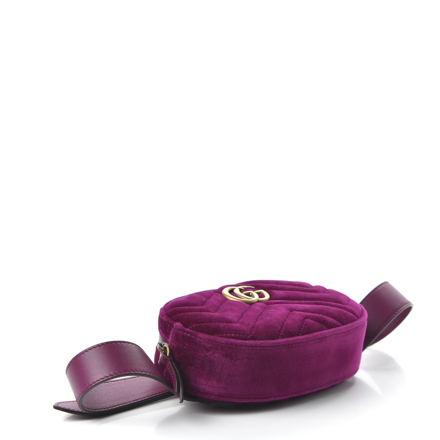 Velvet Matelasse GG Marmont Belt Bag 85 34 Fuchsia Violet Cyclamen