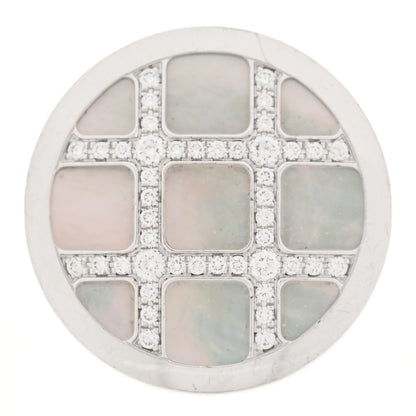Cartier 18K White Gold Diamond Mother of Pearl Pasha De Cartier Ring 52 6 1 of 5