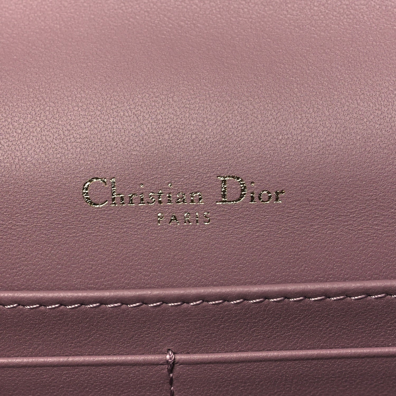 Christian Dior Lambskin Cannage Lady Dior Chain Pouch Purple 6 of 9