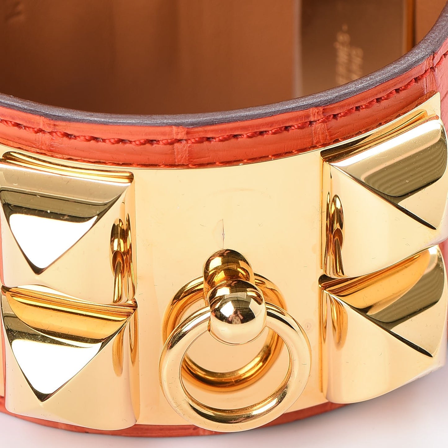 Matte Alligator Collier De Chien CDC Bracelet S Orange Poppy