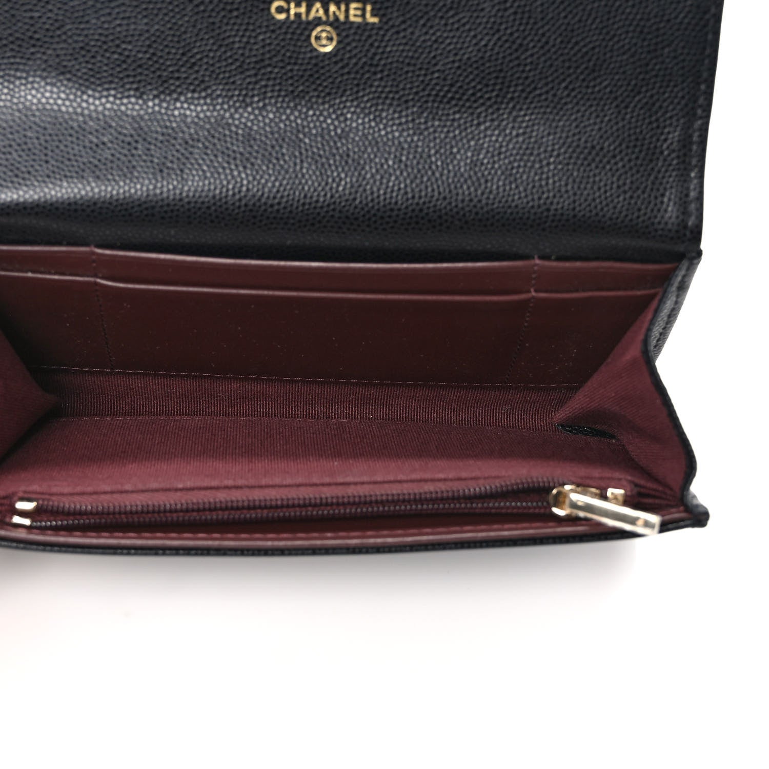 Chanel Caviar Quilted Medium Gusset Flap Wallet Black 5 of 8