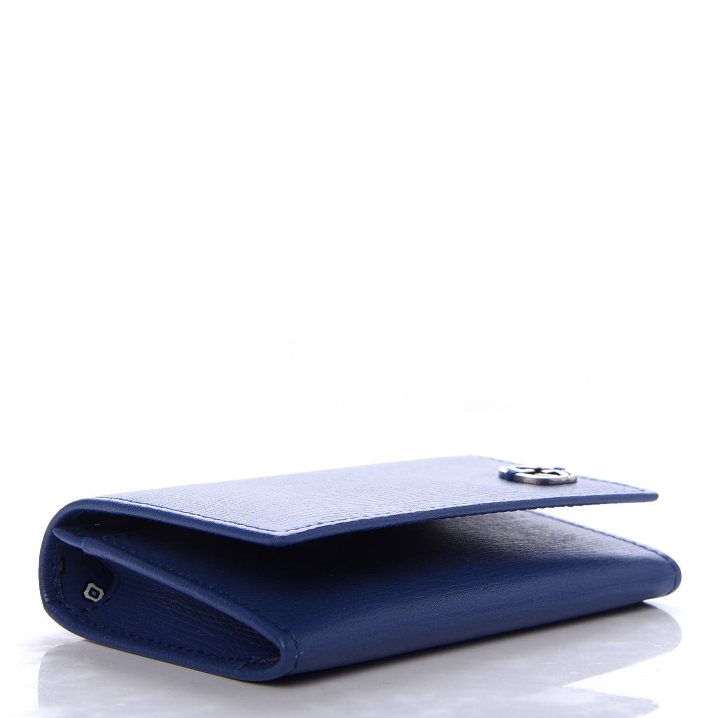 Textured Calfskin Interlocking G Card Case Caspian