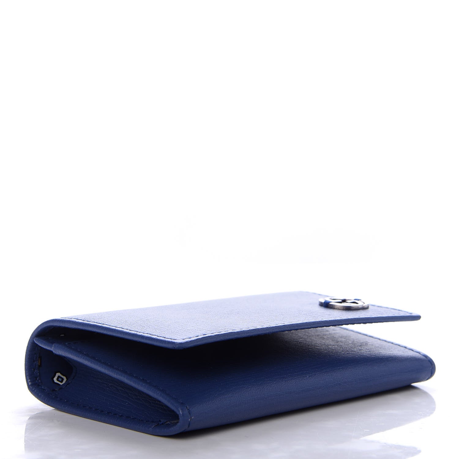Gucci Textured Calfskin Interlocking G Card Case Caspian 4 of 7