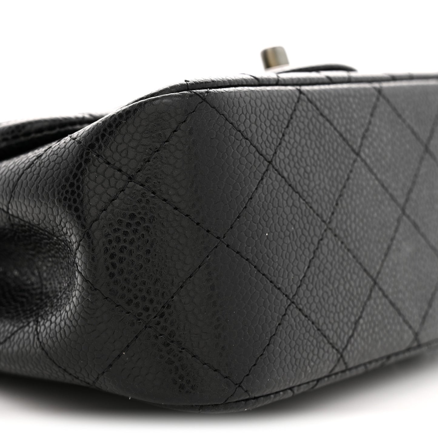 Caviar Quilted Mini Square Flap Black
