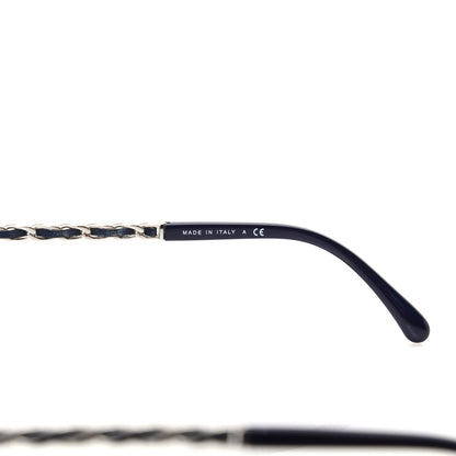 Chanel Lambskin Aviator Chain Sunglasses 4194-Q Blue 6 of 6