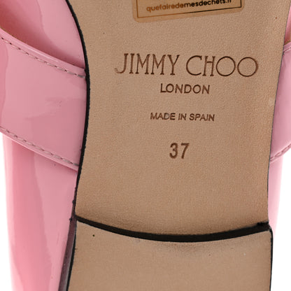 Jimmy Choo Patent Crystal Goodwin Ballerina Flats  37 Pink 10 of 12