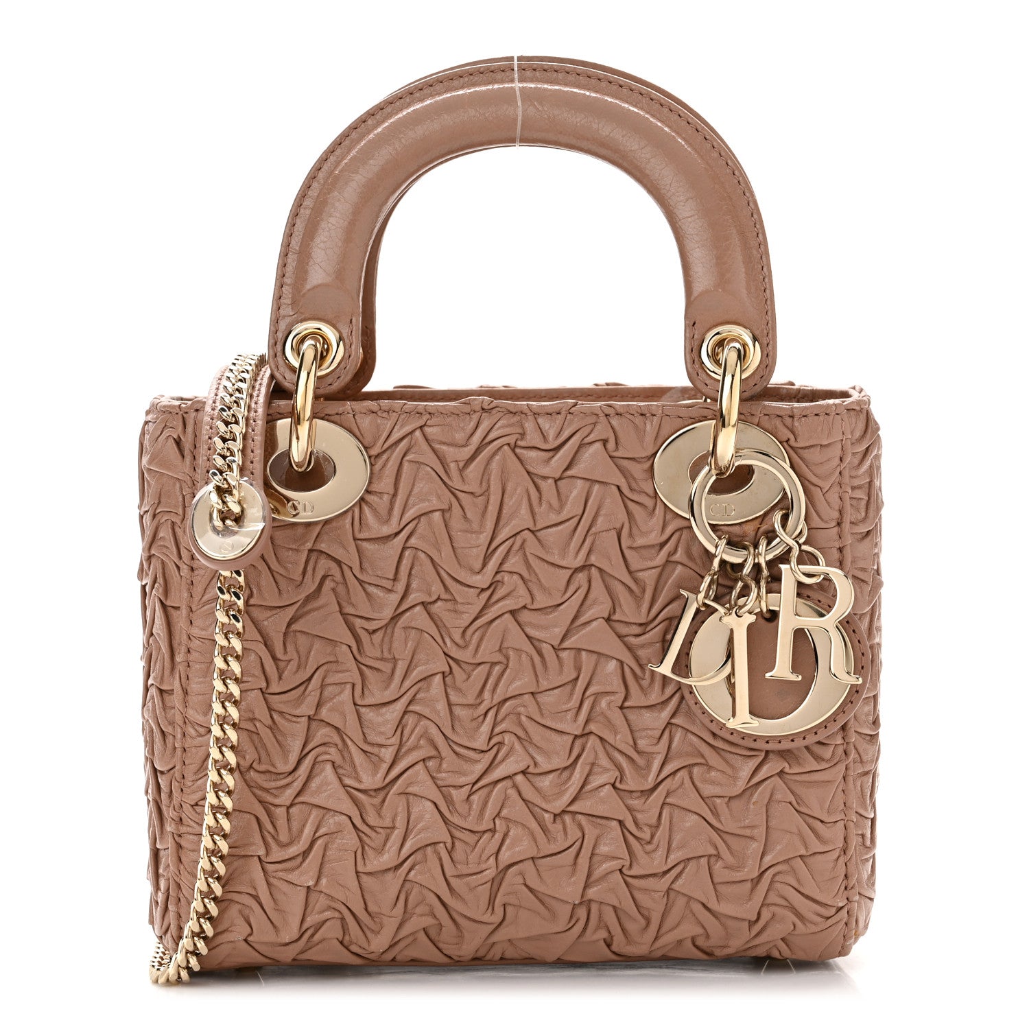 Christian Dior Lambskin Gathered Mini Lady Dior Fard 1 of 11
