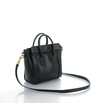 Celine Smooth Calfskin Nano Luggage Black 3 of 8