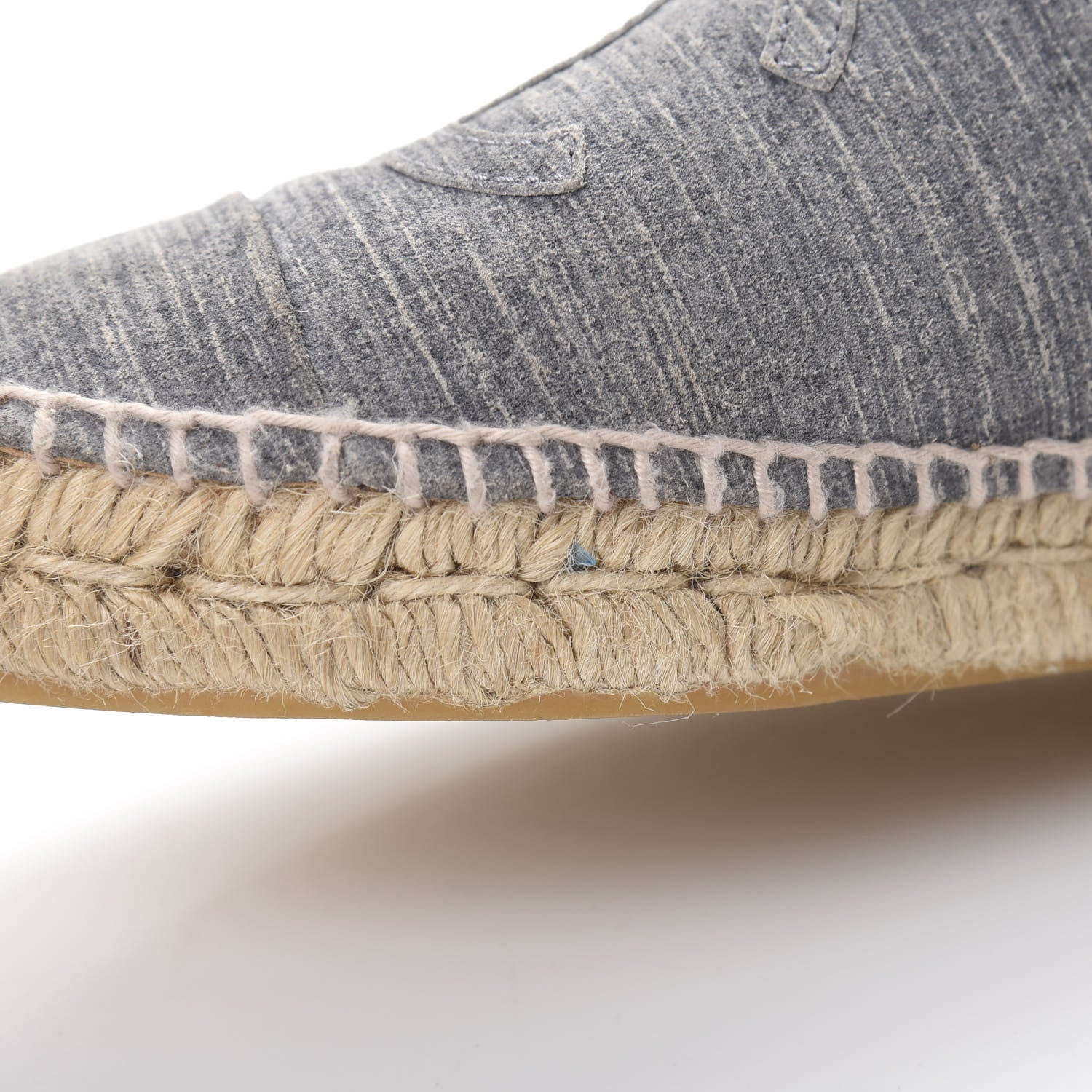 Chanel Striated Suede Espadrilles 39 Dark Grey 10 of 11