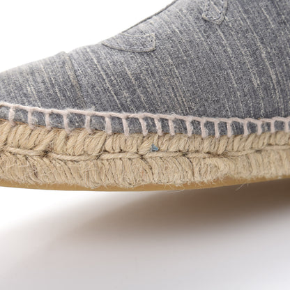Chanel Striated Suede Espadrilles 39 Dark Grey 10 of 11