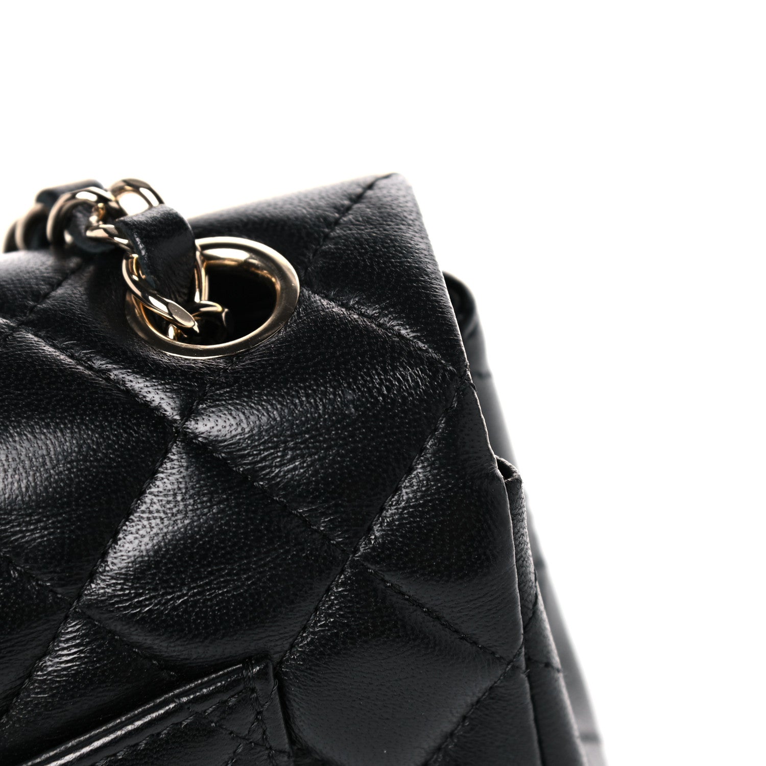 Chanel Lambskin Quilted Mini Rectangular Flap Black 13 of 15