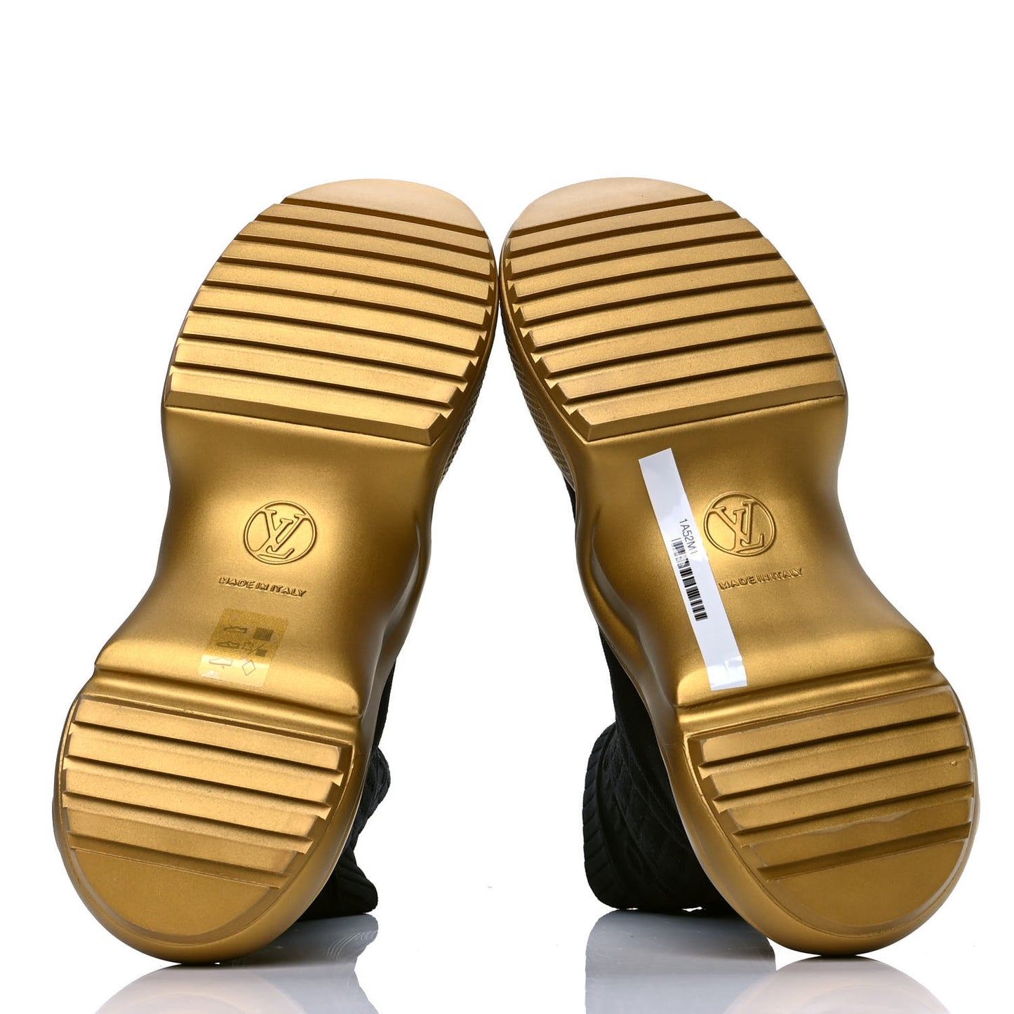 Stretch Textile Monogram LV Archlight Sneaker Boots 39 Black Gold