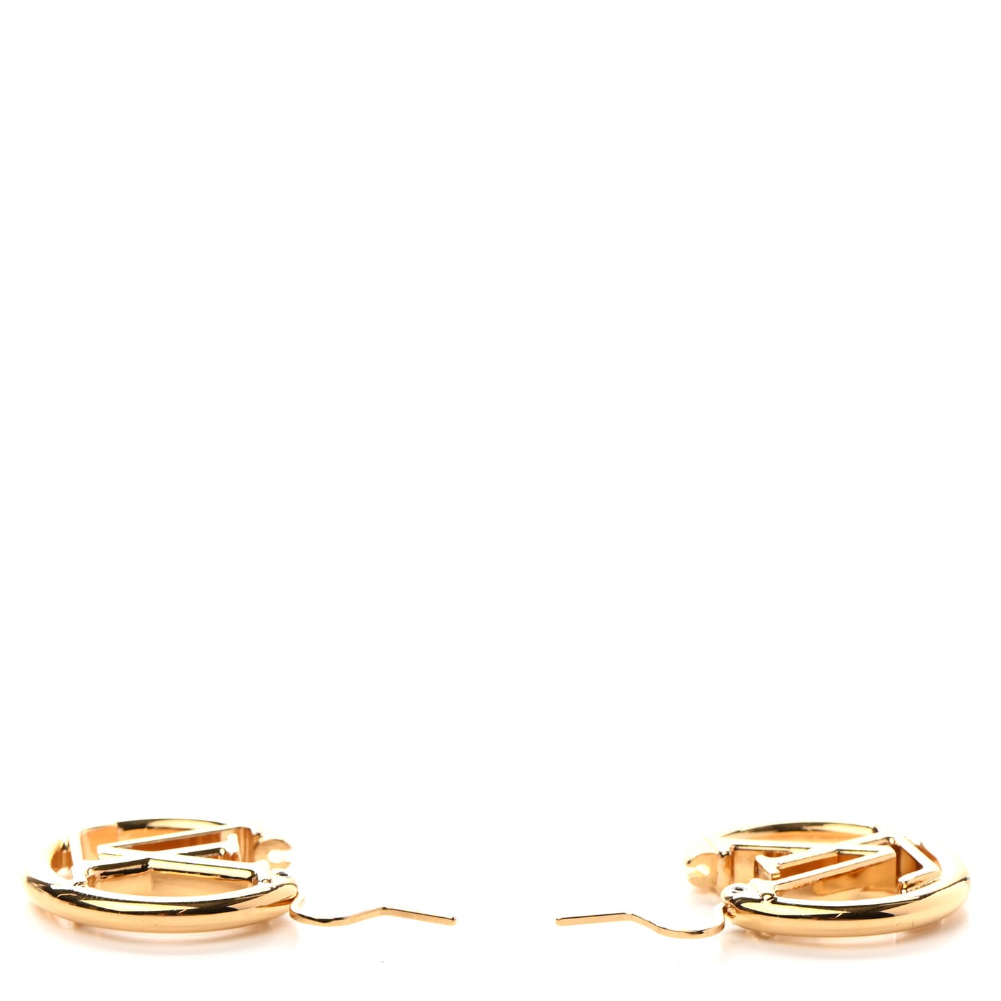 Metal Small Louise Hoop Earrings Gold