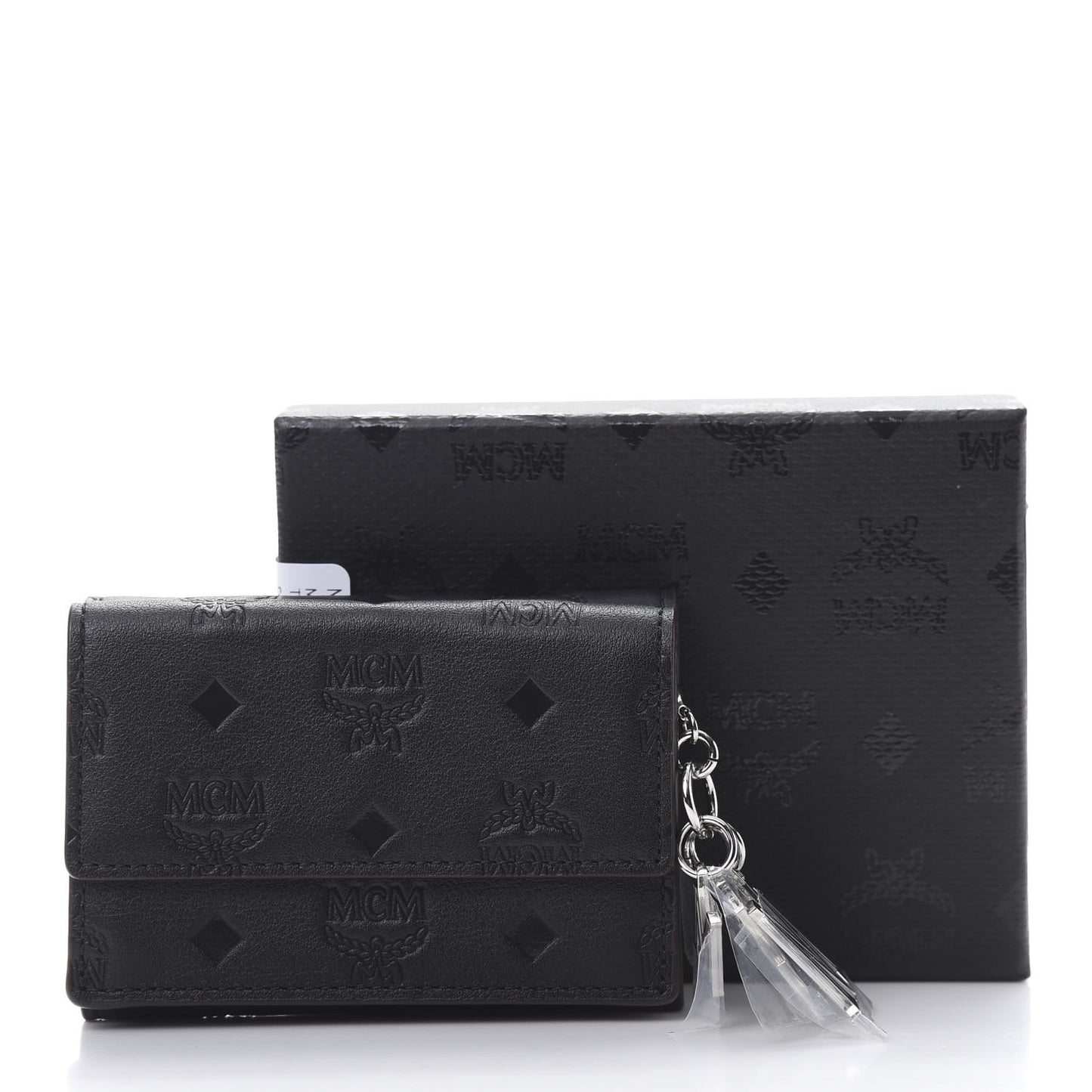 Calfskin Ottomar Monogram Tri-Fold Wallet Black