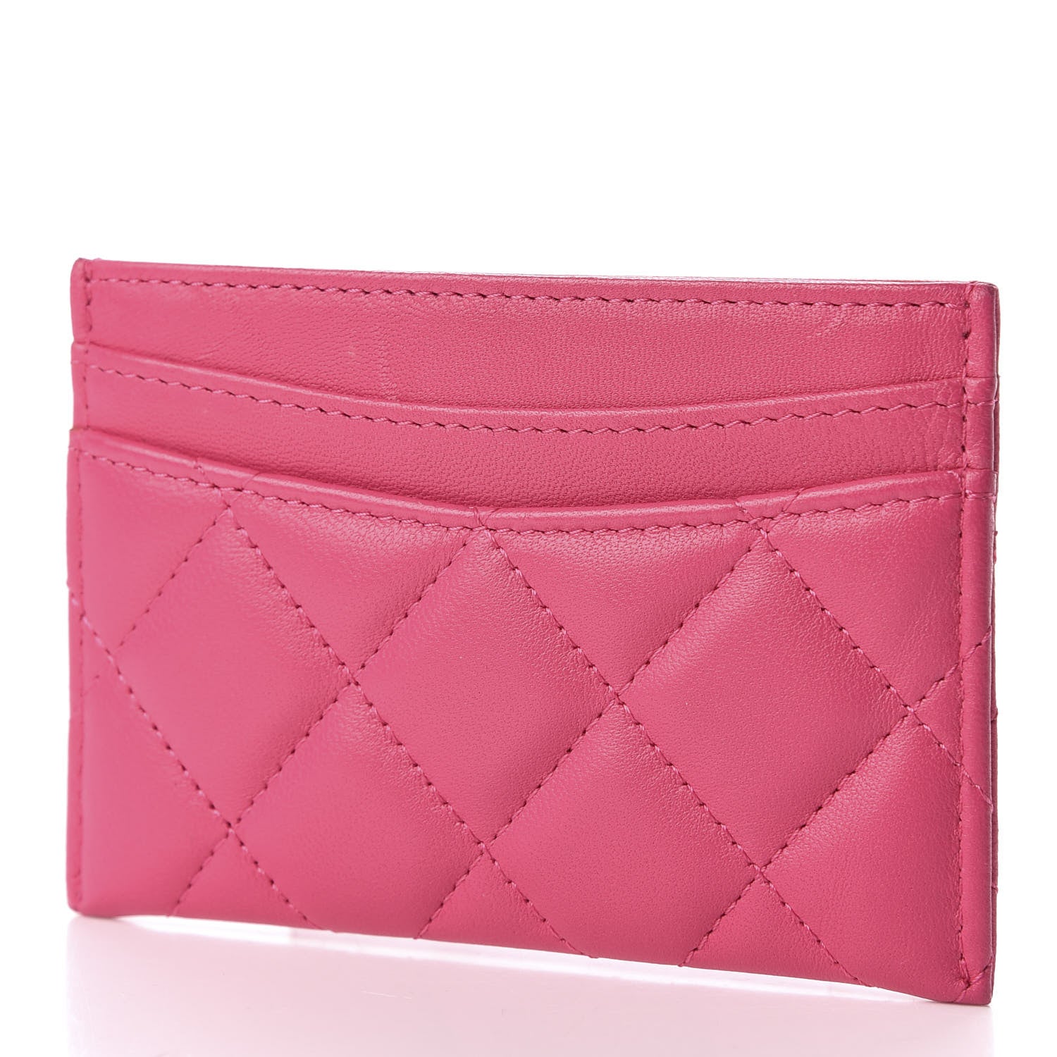 Chanel Lambskin Quilted Card Holder Pink 3 of 7