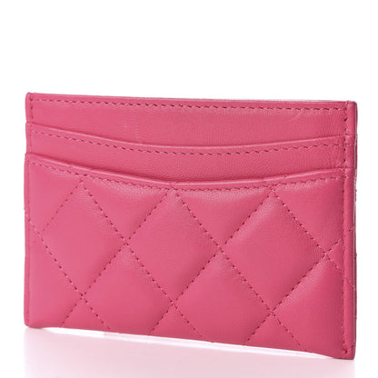 Chanel Lambskin Quilted Card Holder Pink 3 of 7