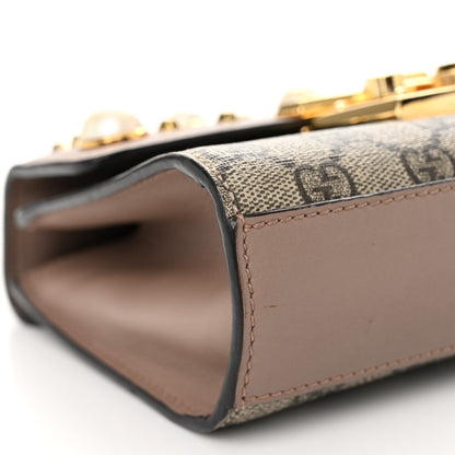 Gucci GG Supreme Monogram Studded Small Padlock Shoulder Bag Porcelain Rose 9 of 15