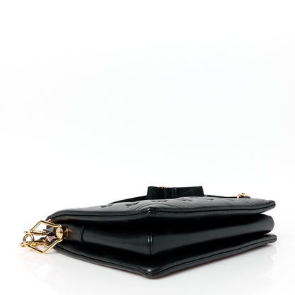 Louis Vuitton Lambskin Embossed Monogram Coussin PM Black 4 of 12