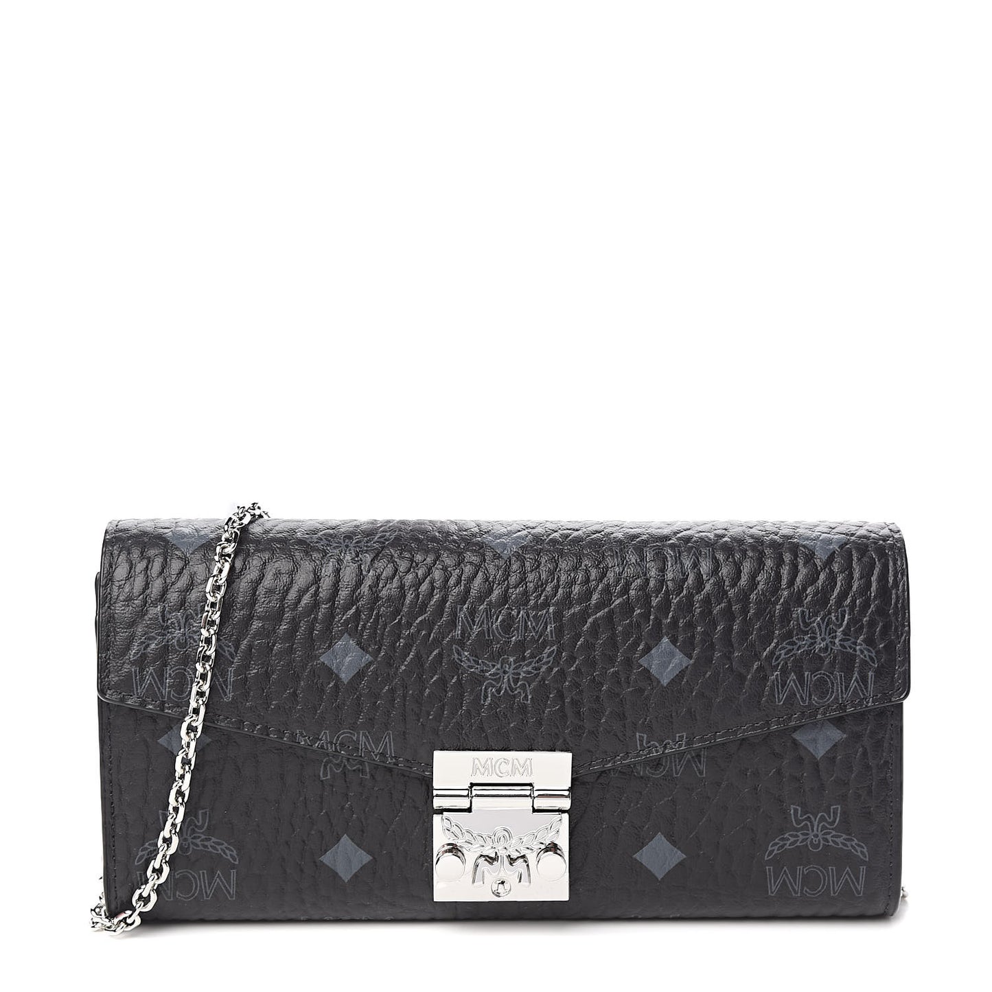 Visetos Large Patricia Wallet On Chain Black