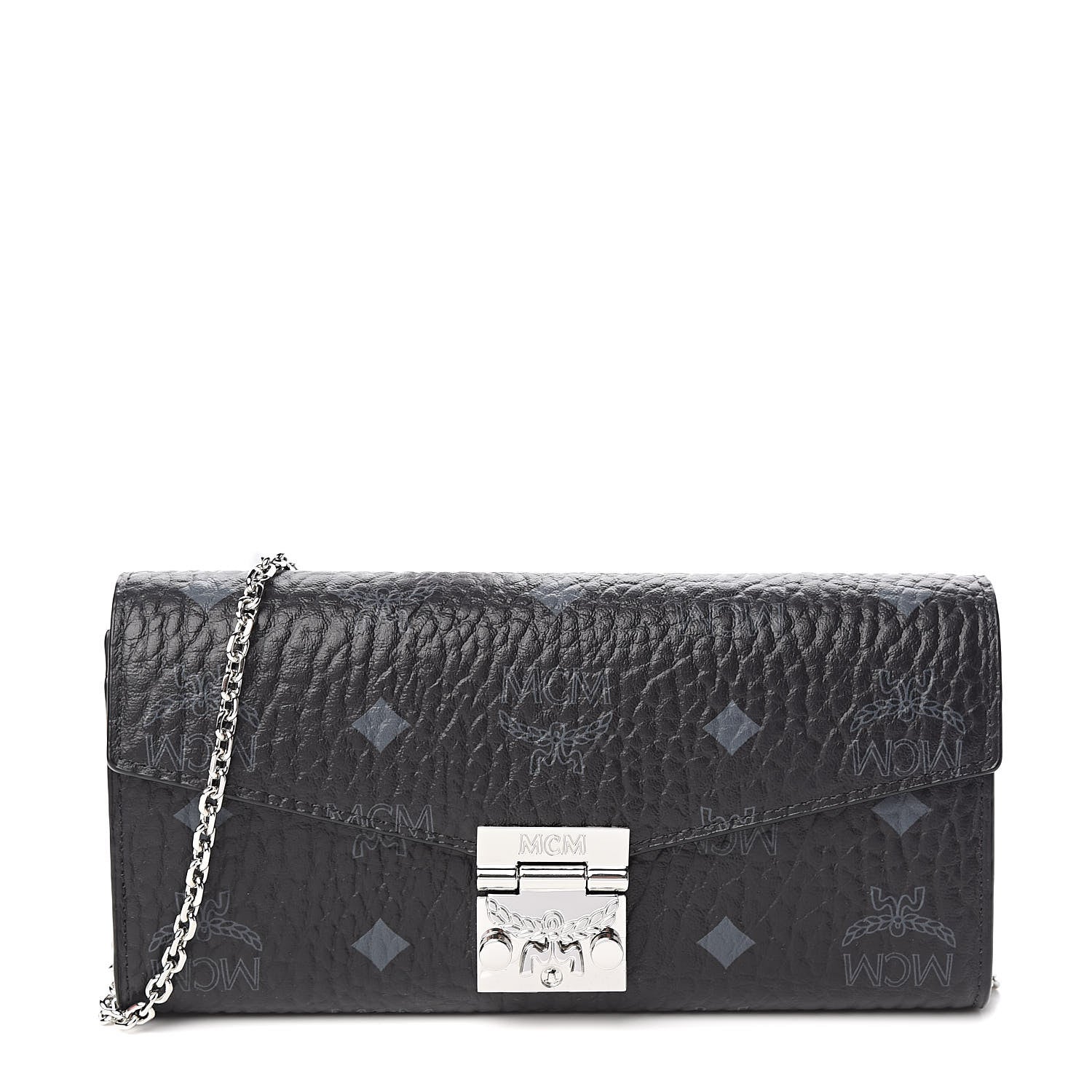 MCM Visetos Large Patricia Wallet On Chain Black 1 of 11