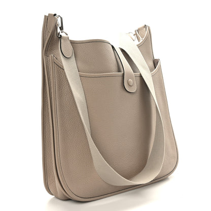 Hermes Taurillon Clemence Amazone Evelyne III TGM Gris Tourterelle 3 of 10