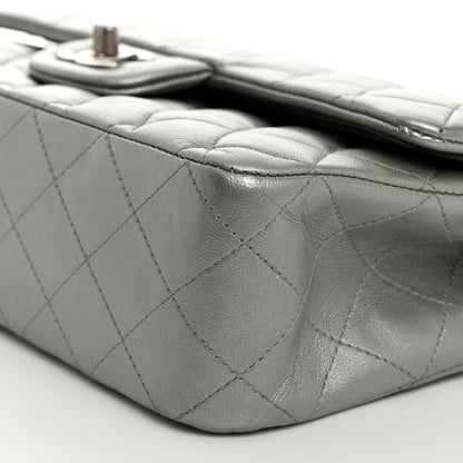Chanel Metallic Lambskin Quilted Medium Double Flap Silver 10 of 10