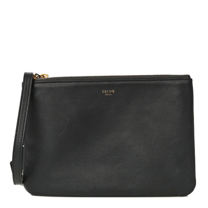 Celine Lambskin Small Trio Crossbody Bag Medium Grey 1 of 14