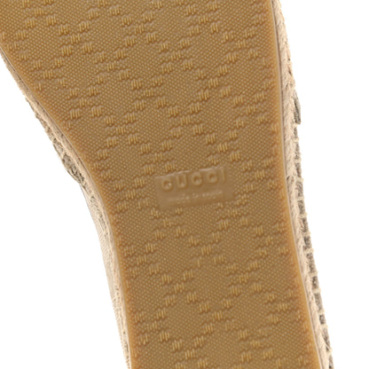 Gucci Washed Cotton Miro Soft Calfskin GG Monogram Espadrilles 36.5 White Mystic White 6 of 9