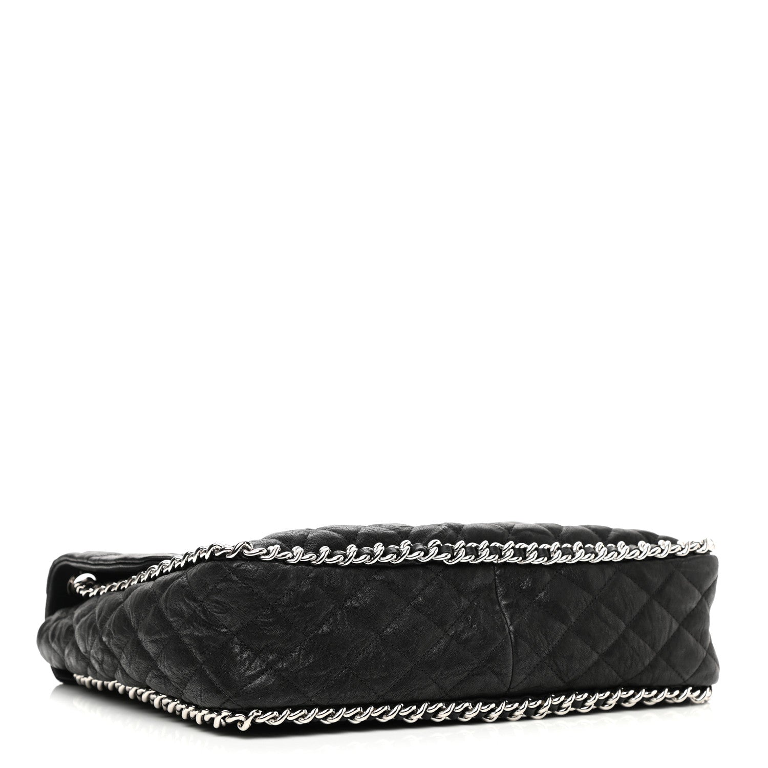 Chanel Washed Lambskin Quilted Maxi Chain Around Flap Black 4 of 9