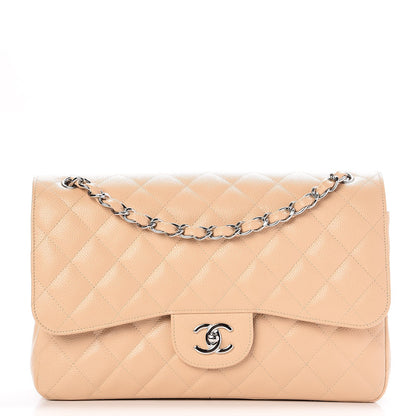 Chanel Caviar Quilted Jumbo Double Flap Beige Clair 1 of 9