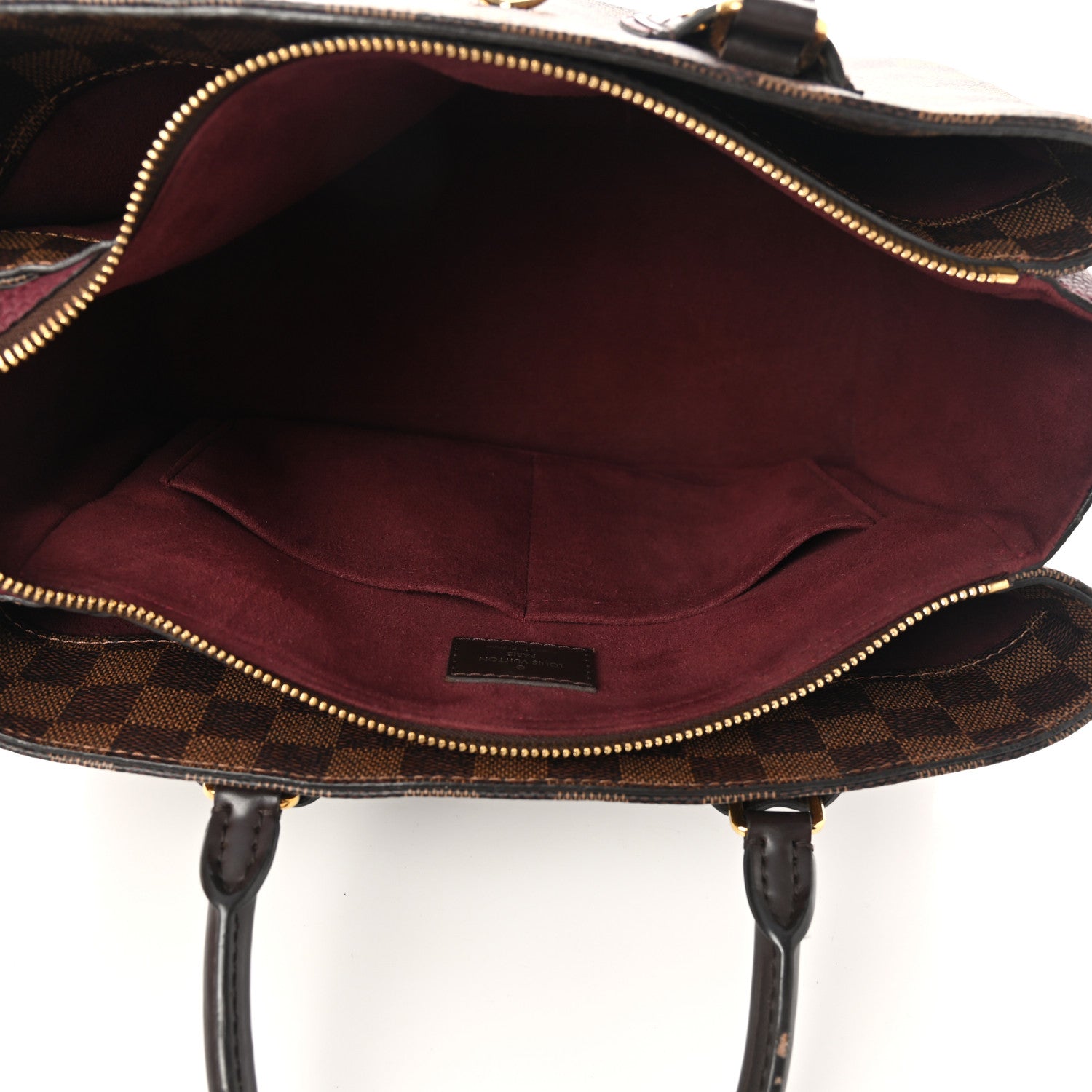 Louis Vuitton Cuir Taurillon Damier Ebene Normandy Bordeaux 4 of 15