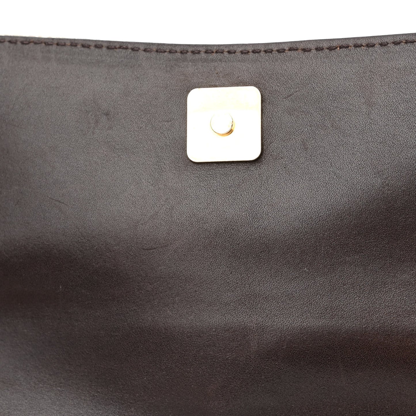 Monogram Studded Horsebit Clutch Dark Brown