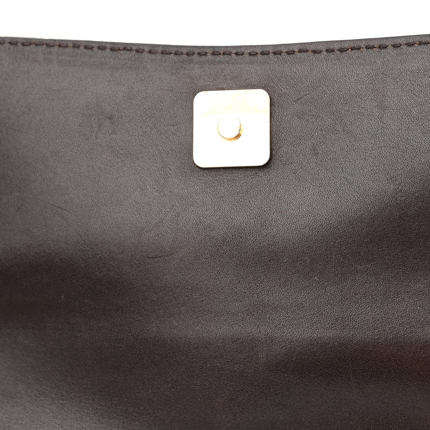 Gucci Monogram Studded Horsebit Clutch Dark Brown 15 of 15