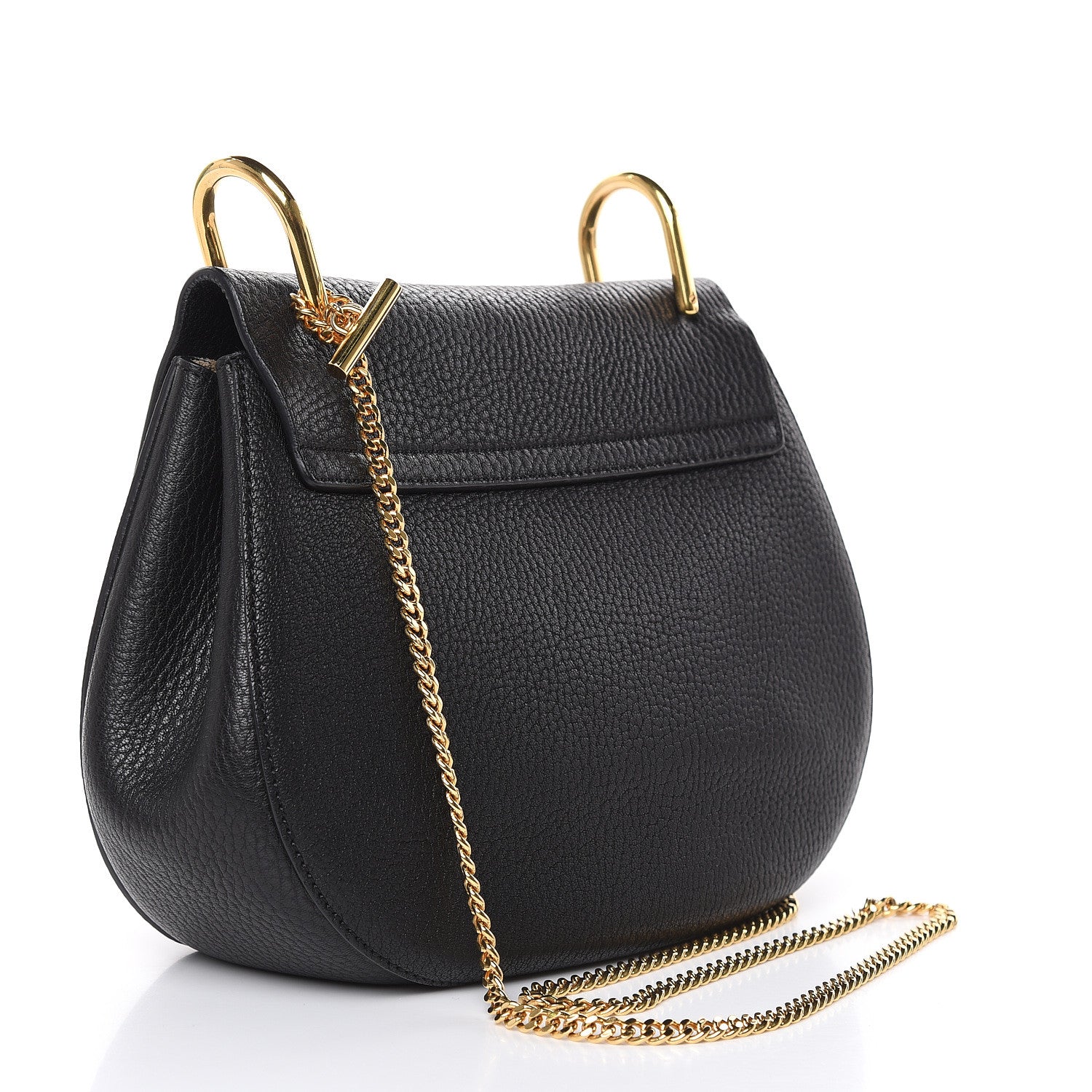 Chloe Grained Lambskin Drew Shoulder Bag Black 3 of 10