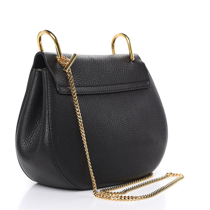 Chloe Grained Lambskin Drew Shoulder Bag Black 3 of 10