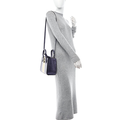 Louis Vuitton Alligator Goatskin Mini City Steamer Purple Yellow 2 of 9