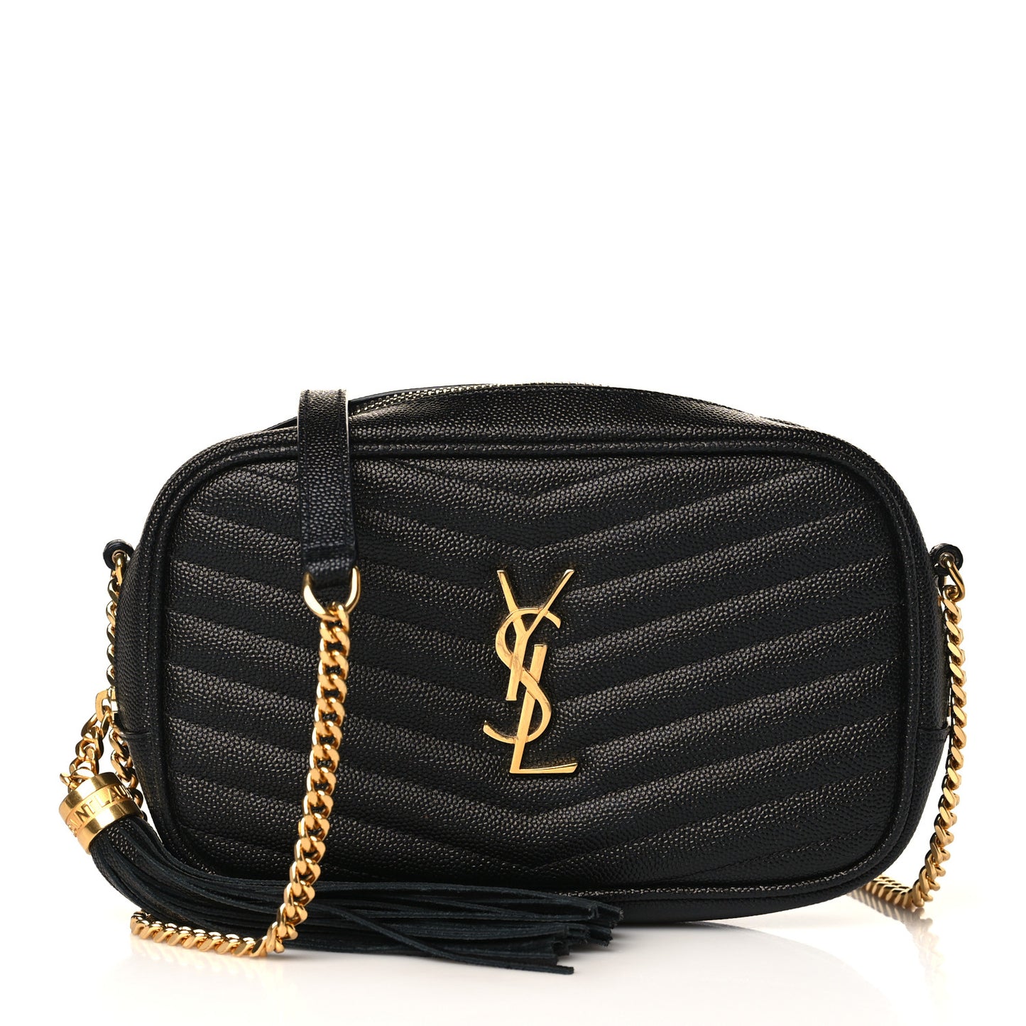 Grain De Poudre Matelasse Monogram Mini Lou Camera Bag Black
