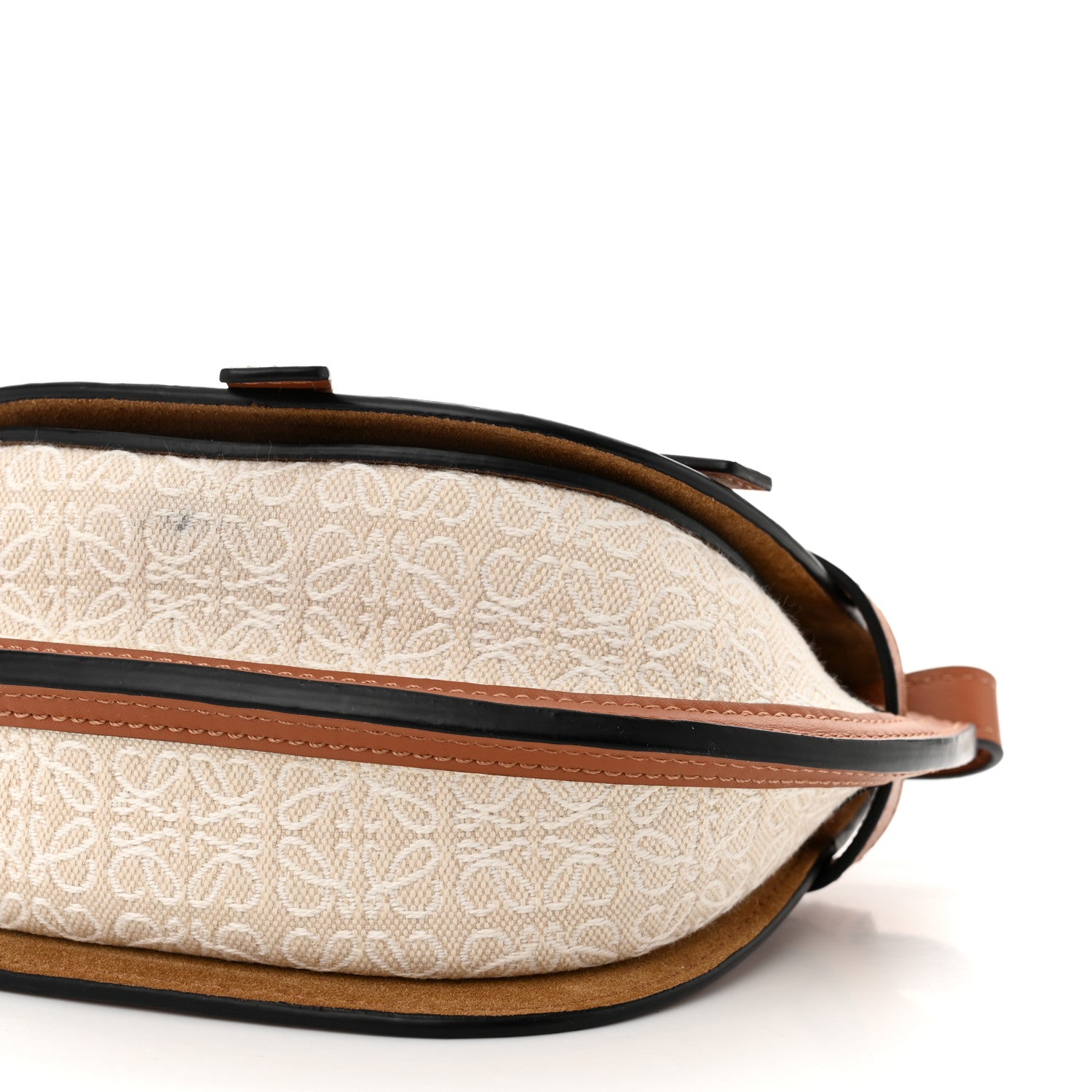 Loewe Calfskin Canvas Anagram Mini Gate Dual Bag Ecru Tan 10 of 11