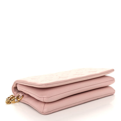 Louis Vuitton Lambskin Embossed Monogram Pochette Coussin Rose 4 of 9