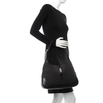 Gucci Monogram Jackie O Hobo Black 2 of 12