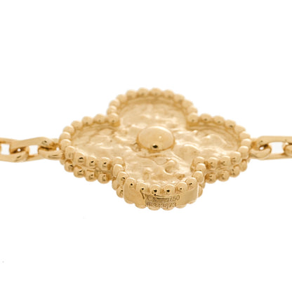 Van Cleef & Arpels 18K Yellow Gold 5 Motifs Vintage Alhambra Bracelet 3 of 4