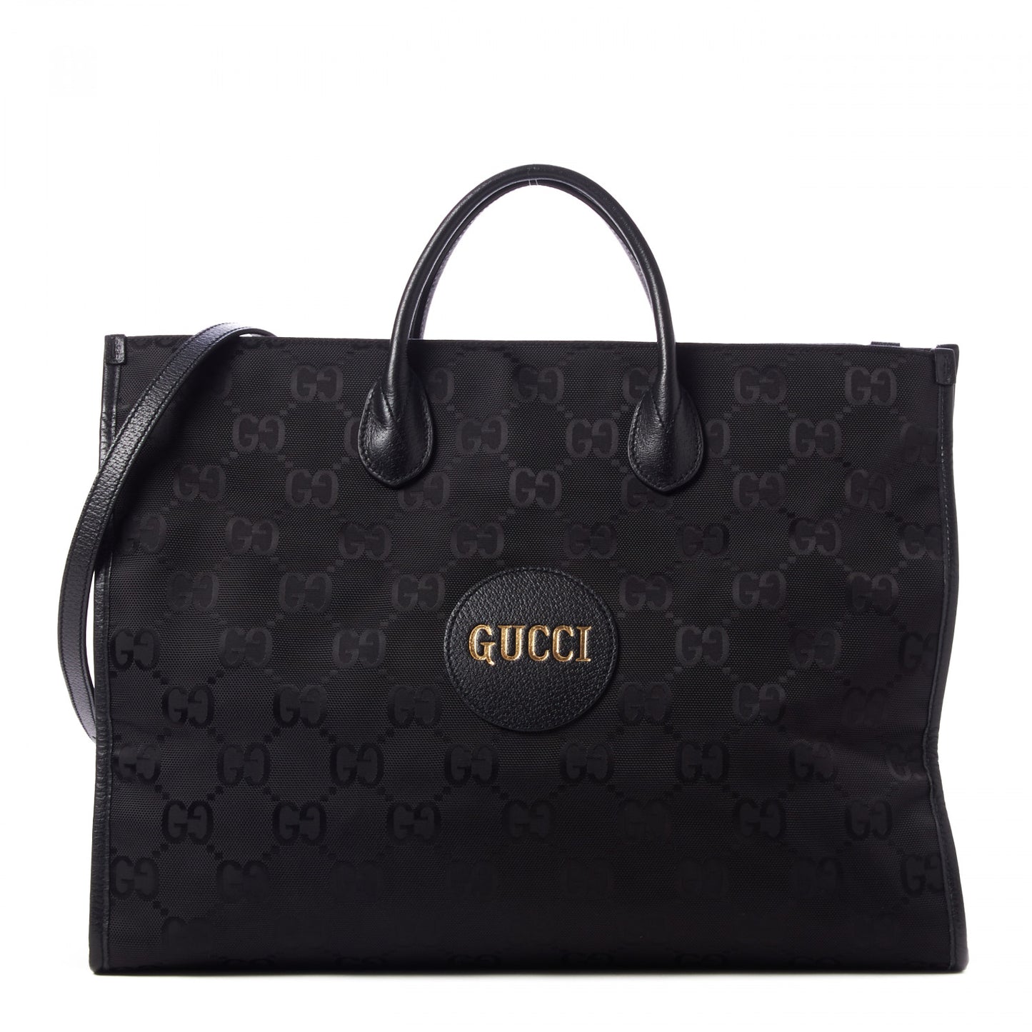 Econyl Nylon Monogram Large Off The Grid Tote Bag Black