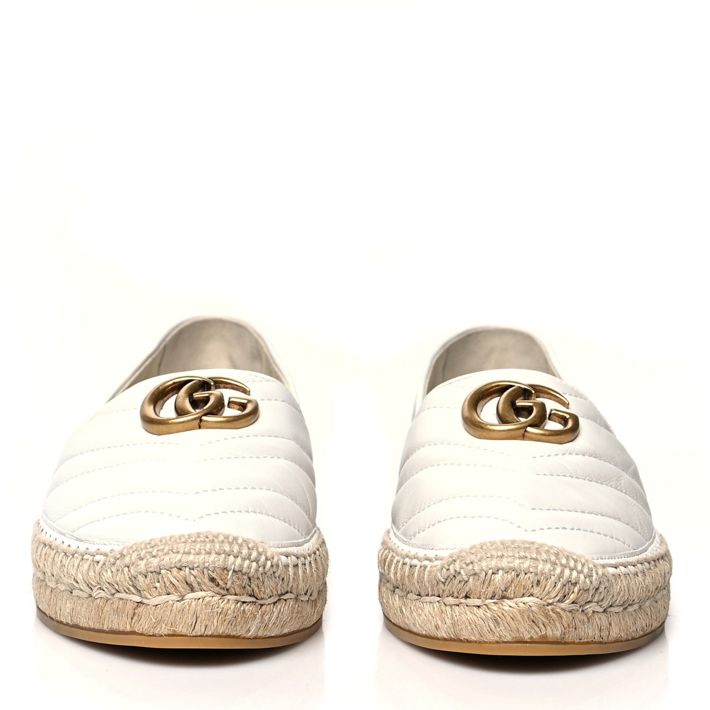 Nappa Matelasse GG Marmont Espadrilles 40 Great White