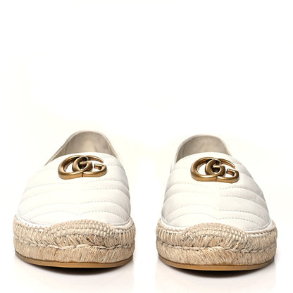 Gucci Nappa Matelasse GG Marmont Espadrilles 40 Great White 2 of 10