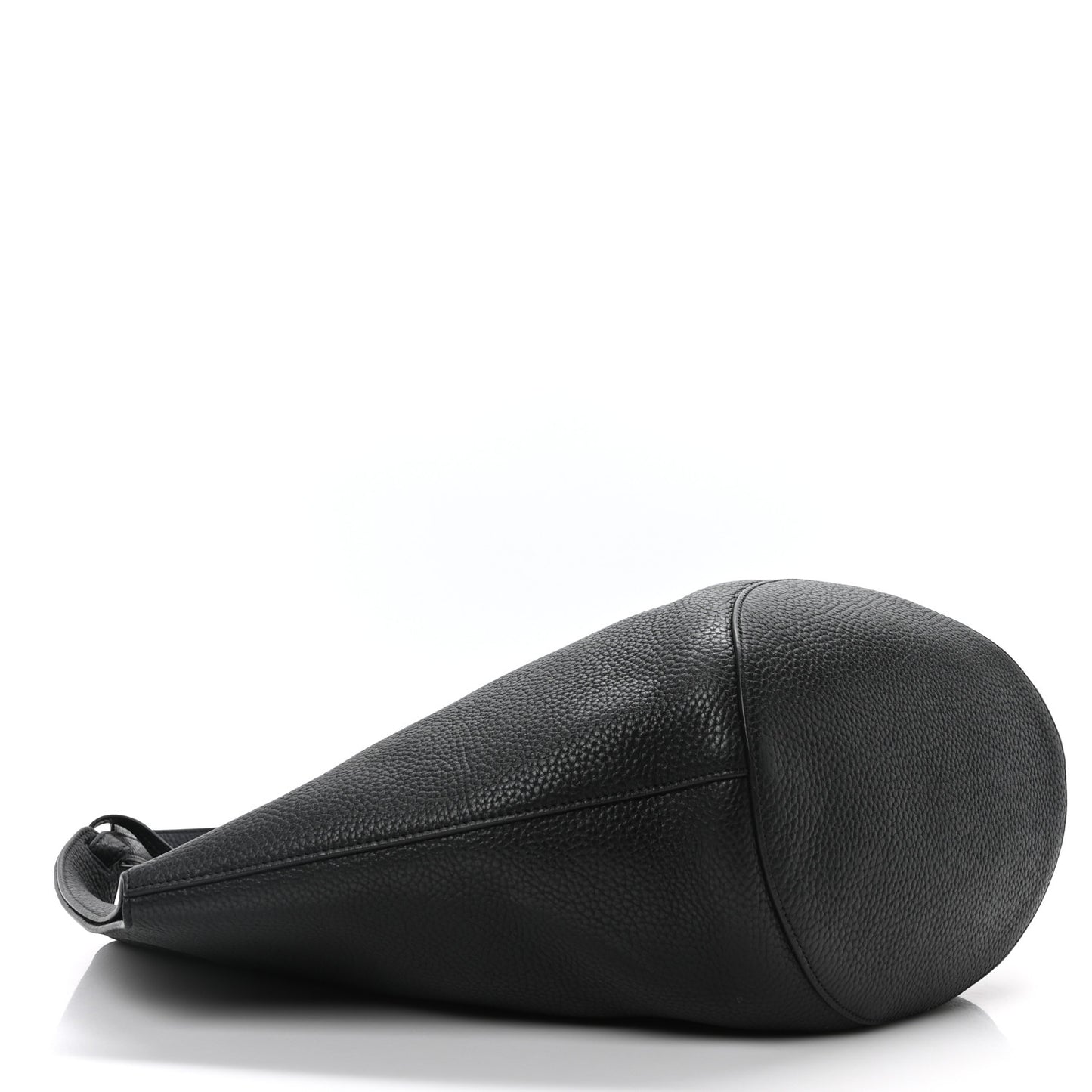 Pebbled Sport Calfskin Medium Lotus Tote Black