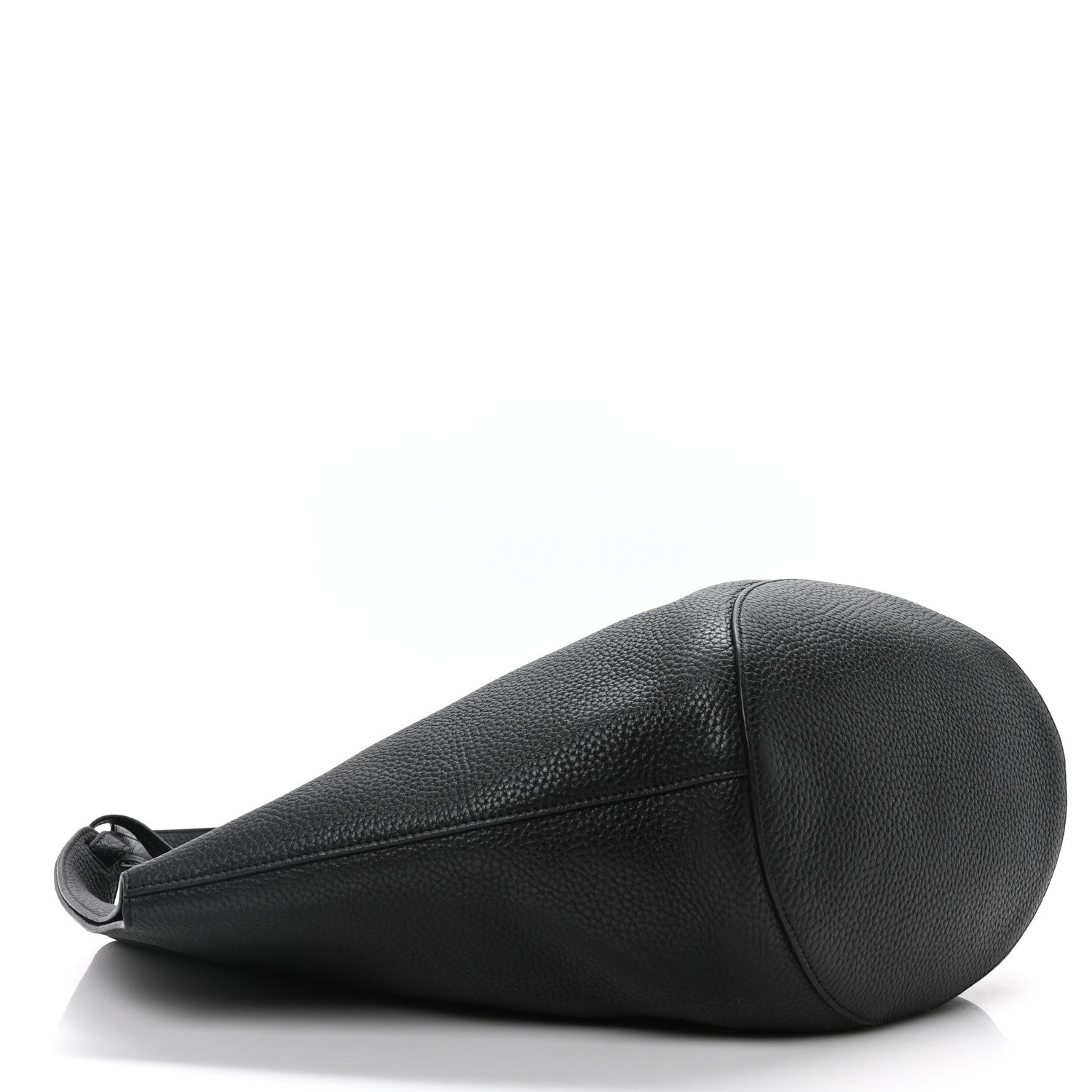 Khaite Pebbled Sport Calfskin Medium Lotus Tote Black 5 of 10