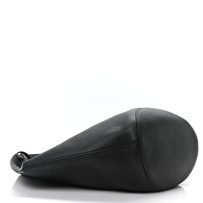 Khaite Pebbled Sport Calfskin Medium Lotus Tote Black 5 of 10