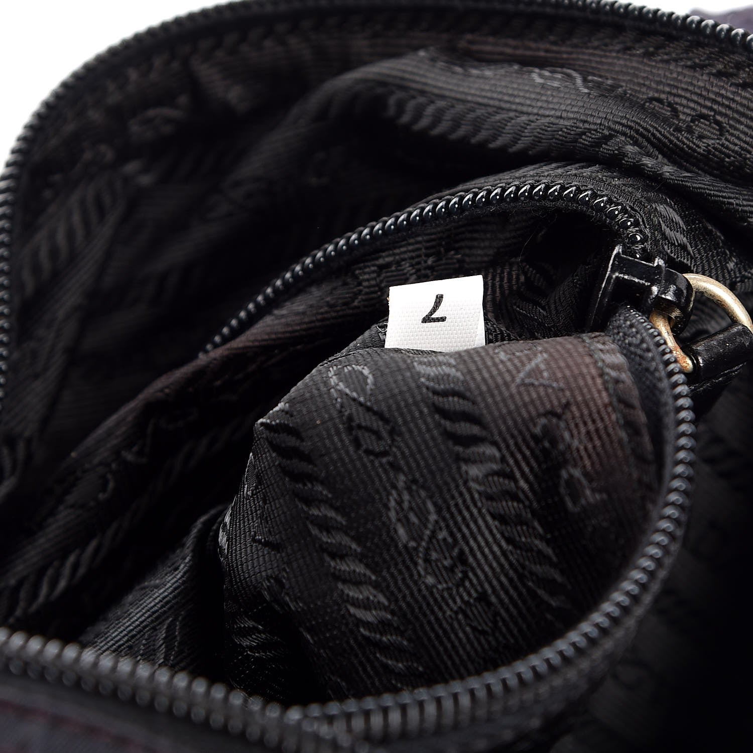 Prada Tessuto Nylon Crossbody Bag Purple Black 7 of 7